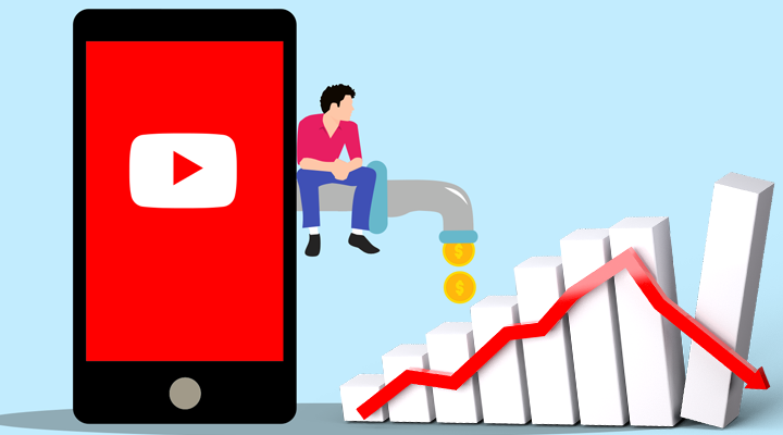 Por que a monetização do YouTube caiu nos meses de janeiro e fevereiro